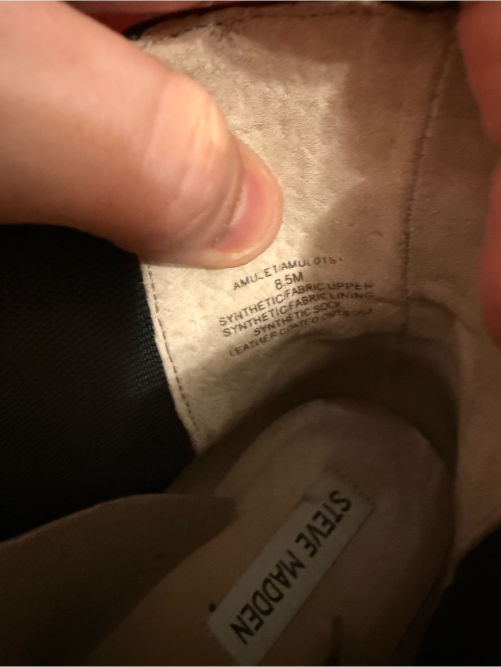 Steve Madden Black Leather Chunky Chelsea Boot - Picture 3 of 4